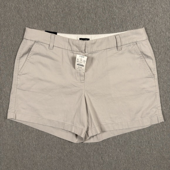 J.CREW Pants - J.Crew Women's Size 12 Chino Shorts Khaki 5" In Casual Classic Off Gray $50 NWT